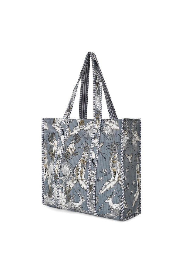 Conscious Yoga Collective The Ultimate Crown Tiger Tote In Grey
