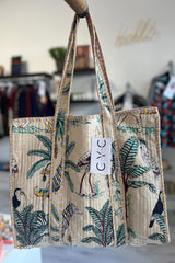 Conscious Yoga Collective The Ultimate Jungle Tote In Winter Cream