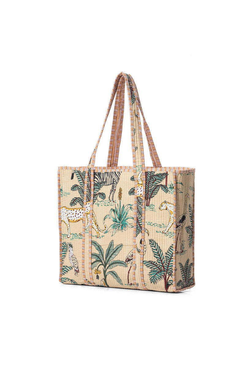 Conscious Yoga Collective The Ultimate Jungle Tote In Winter Cream