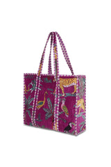 Conscious Yoga Collective The Ultimate Velvet Jungle Tote In Purple