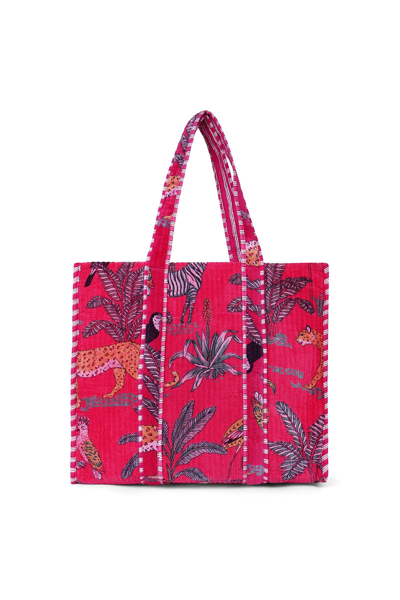 Conscious Yoga Collective The Ultimate Velvet Jungle Tote In Red