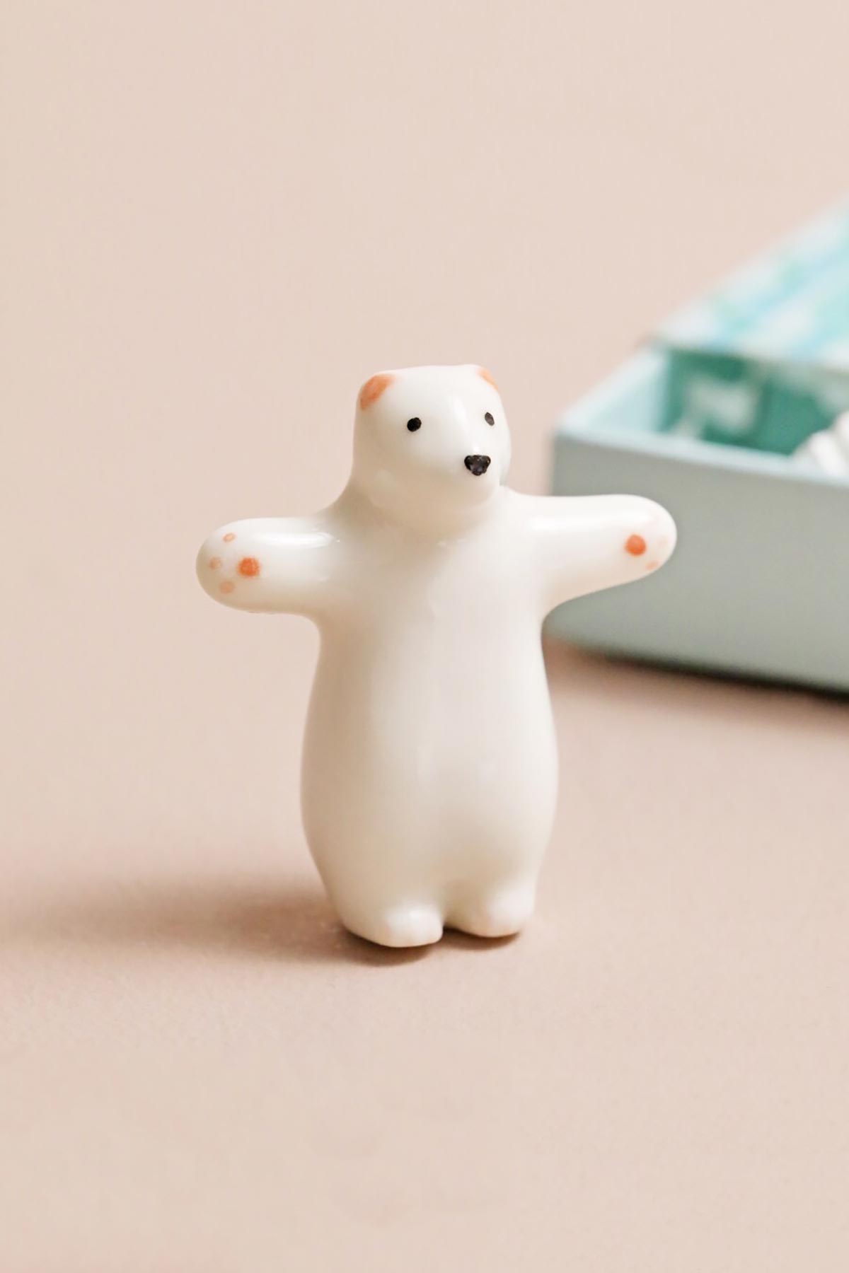 Lisa Angel Tiny Matchbox Ceramic Bear Token
