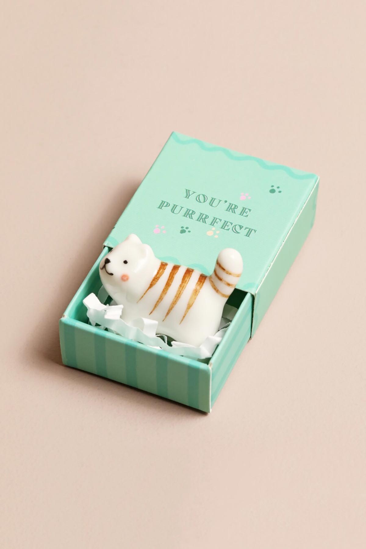 Lisa Angel Tiny Matchbox Ceramic Cat Token
