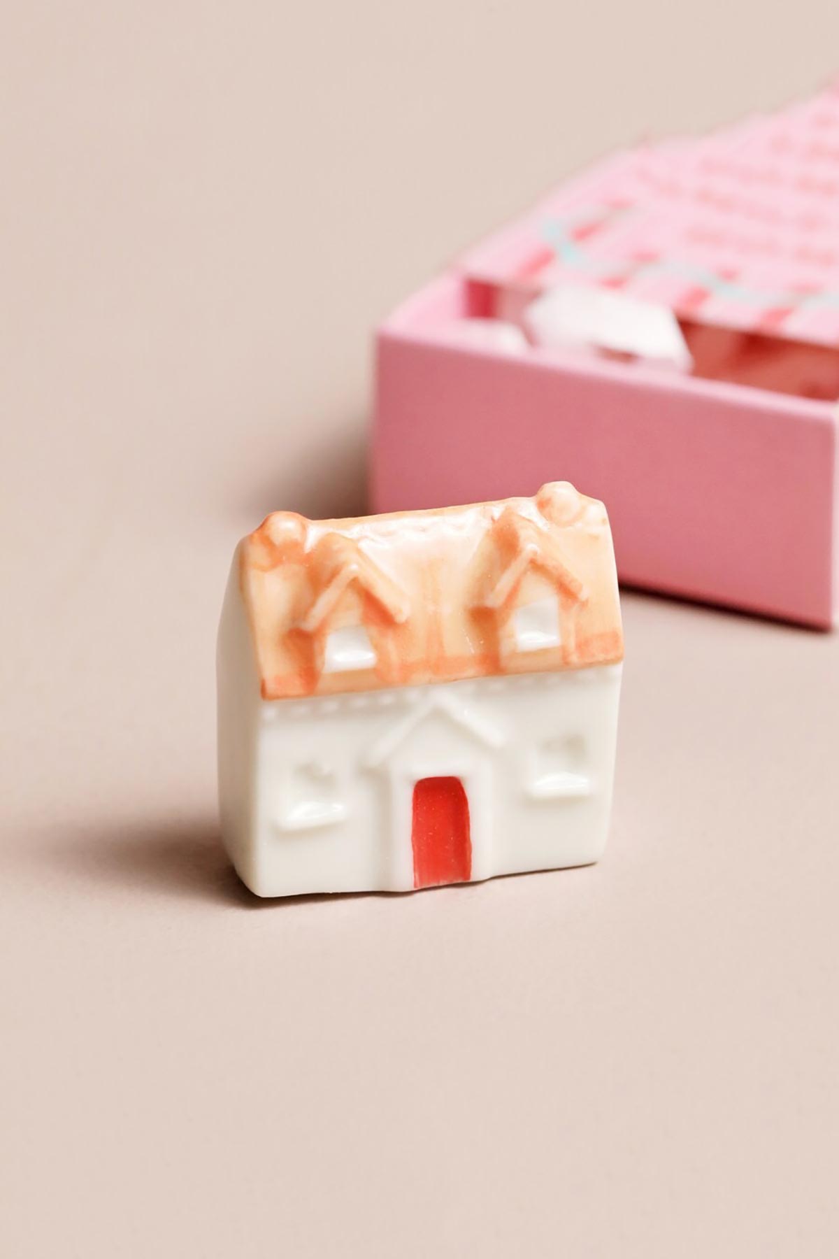 Lisa Angel Tiny Matchbox Ceramic House Token