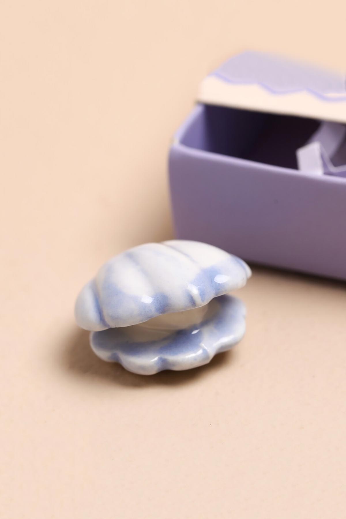 Lisa Angel Tiny Matchbox Ceramic Pearl Oyster Token