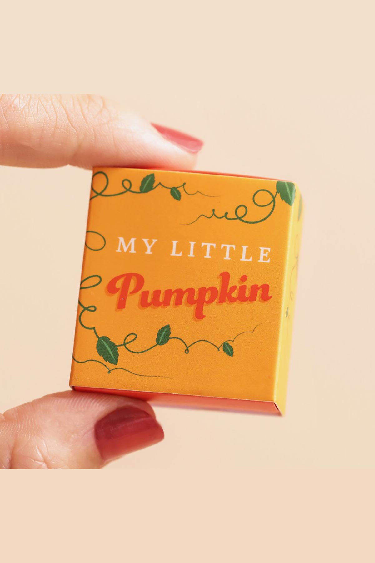 Lisa Angel Tiny Matchbox Ceramic Pumpkin Token