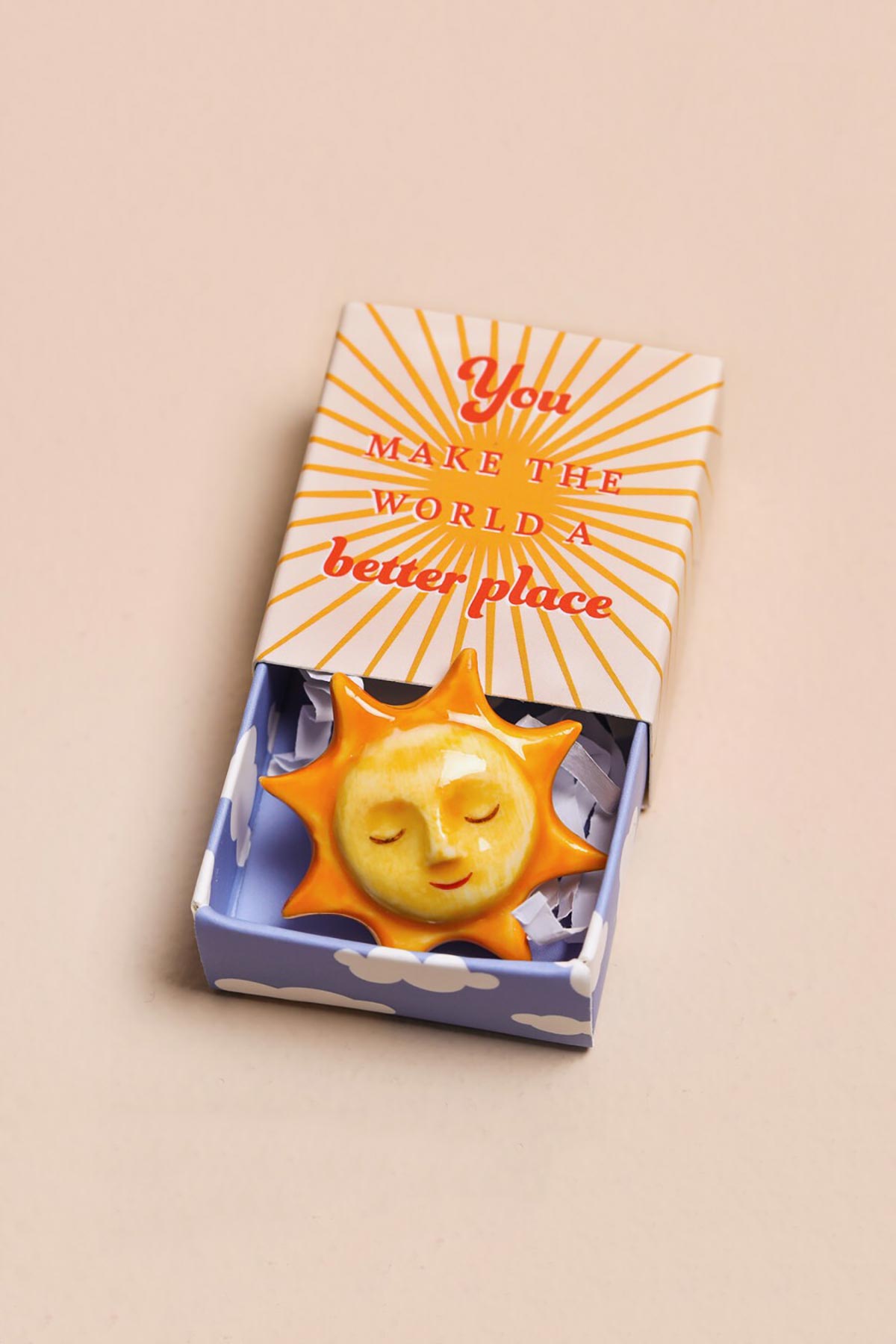 Lisa Angel Tiny Matchbox Ceramic Sunshine Token