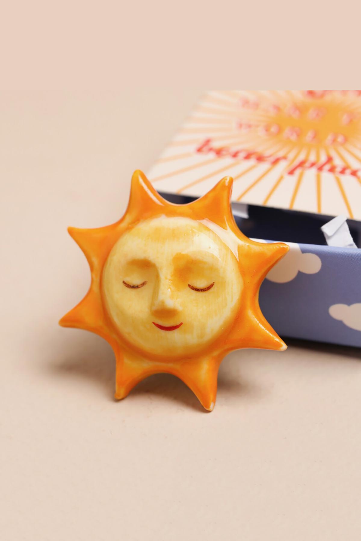 Lisa Angel Tiny Matchbox Ceramic Sunshine Token