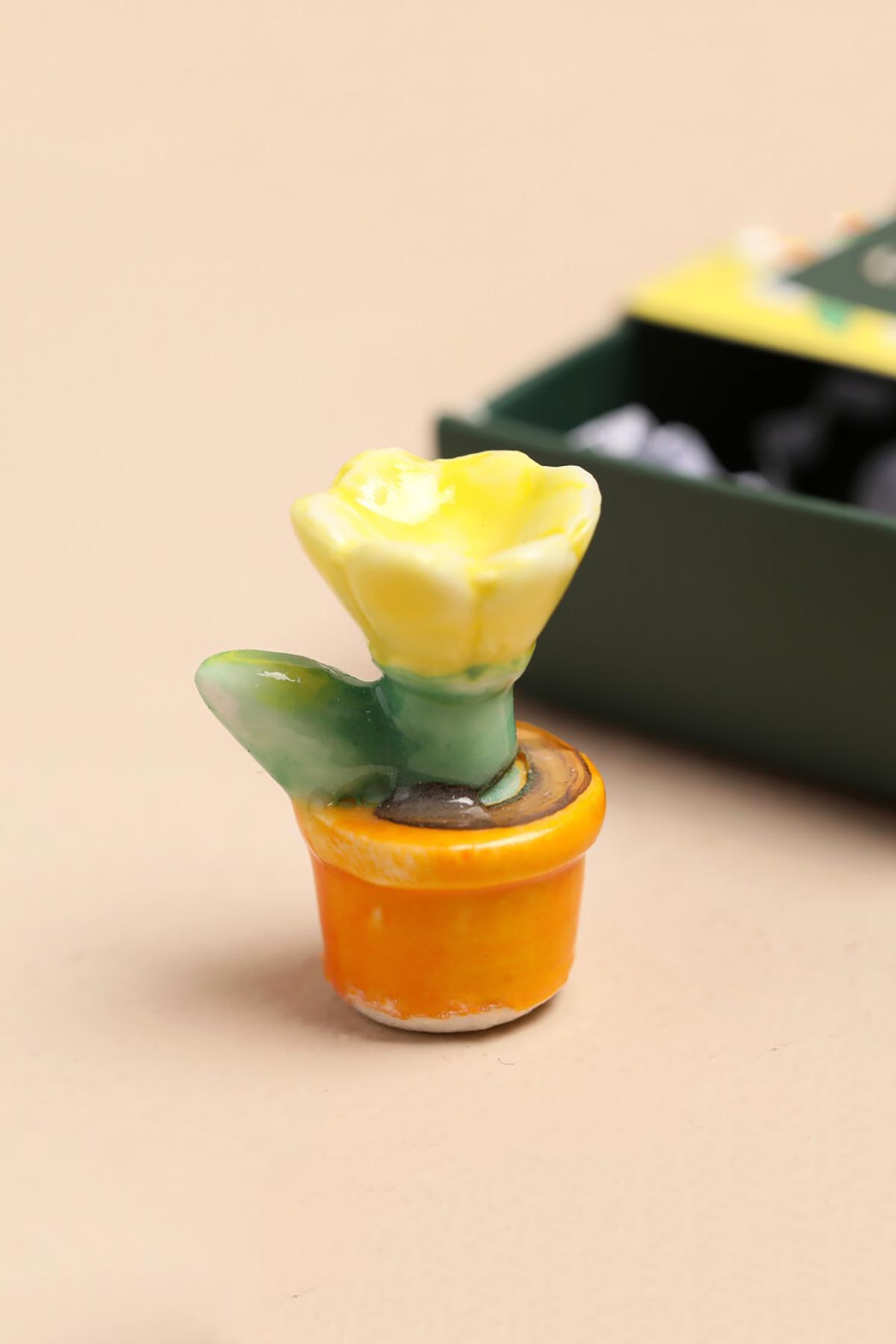 Lisa Angel Tiny Matchbox Ceramic Thank You For Helping Me Grow Token