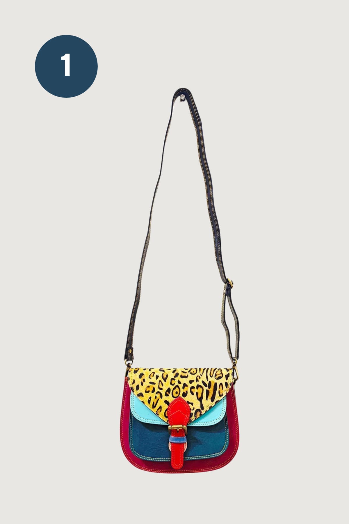 Paper High Vaani Multicoloured Saddle Crossbody Bag