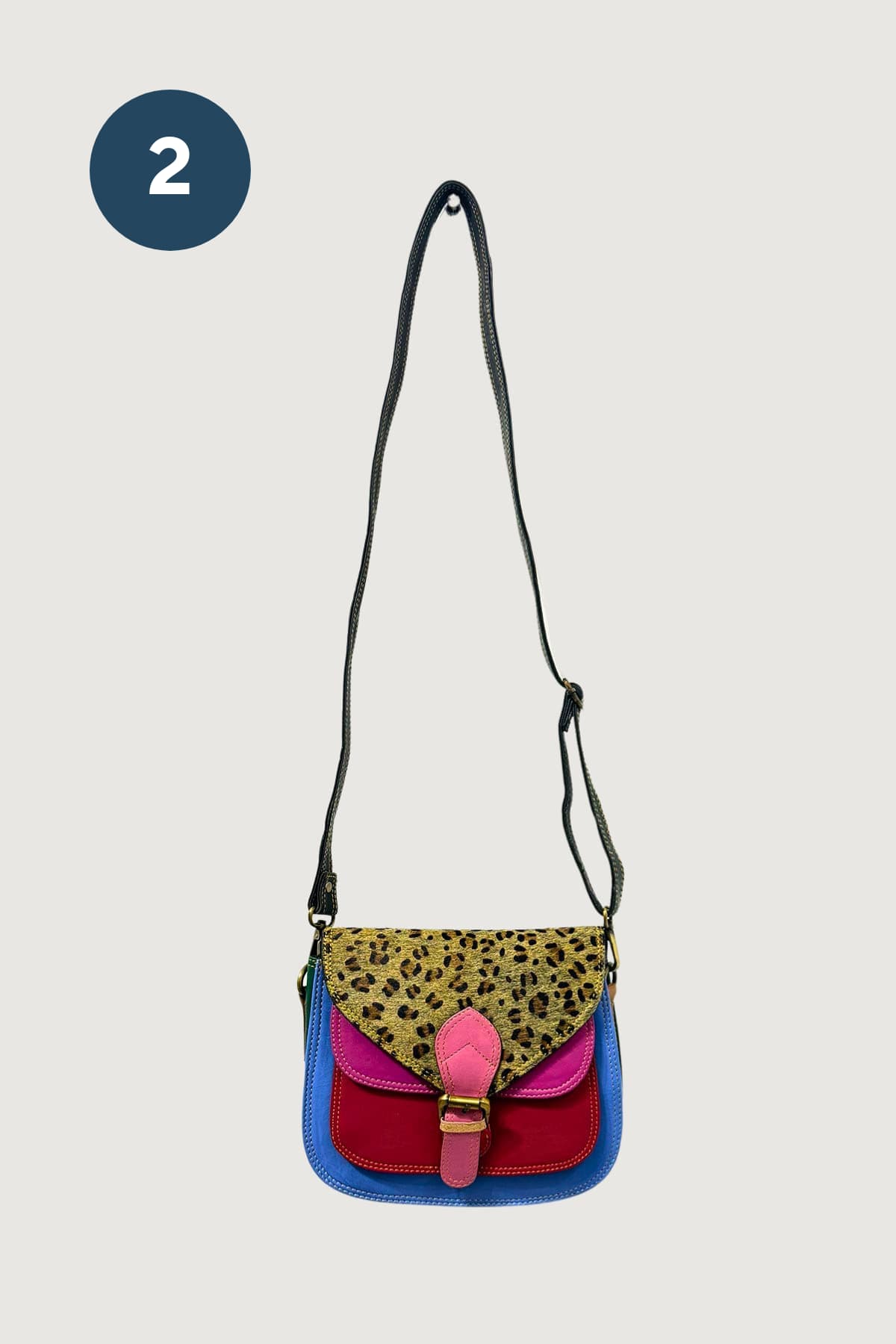 Paper High Vaani Multicoloured Saddle Crossbody Bag