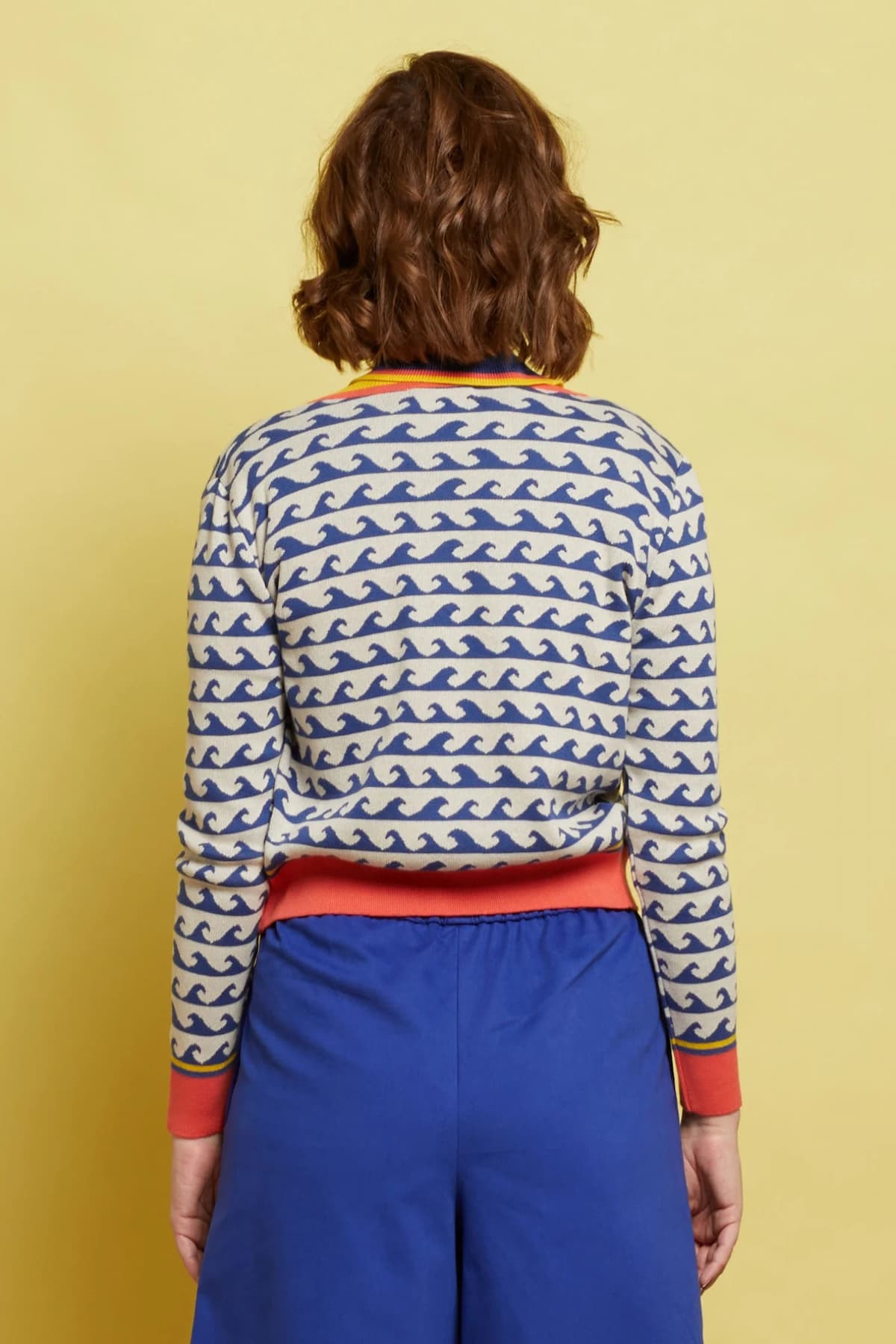 Palava Vera Blue Wave Longsleeve Jacquard Cardigan