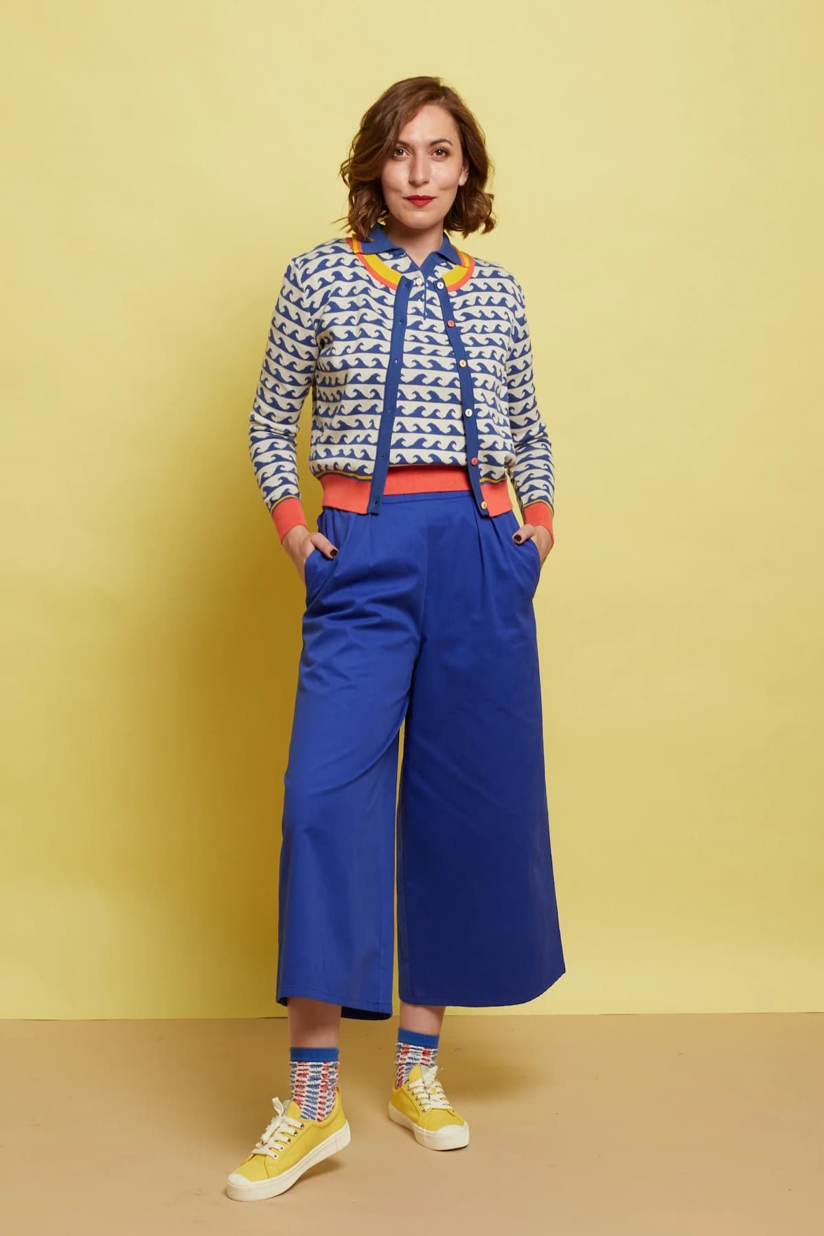 Palava Vera Blue Wave Longsleeve Jacquard Cardigan