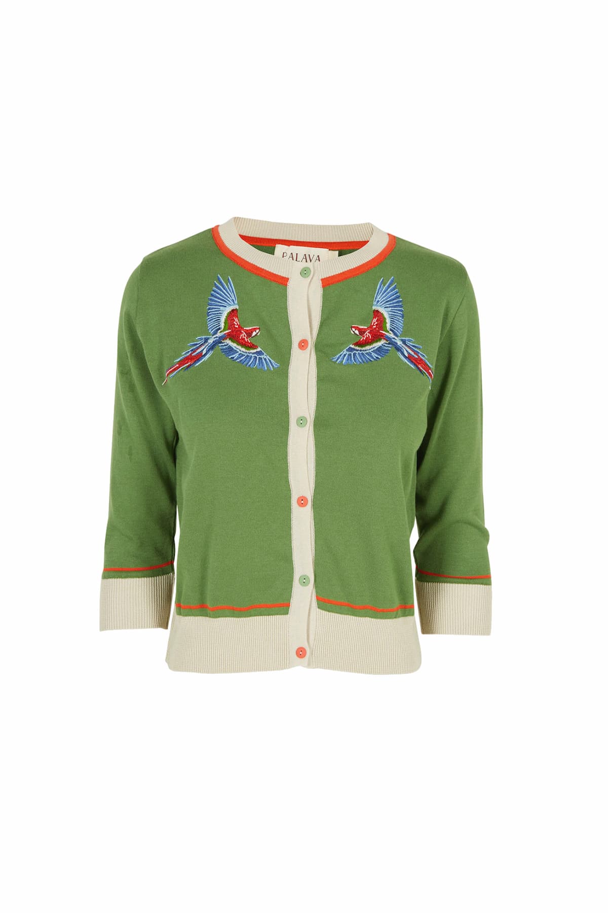 Vera Green Parrots Cardigan