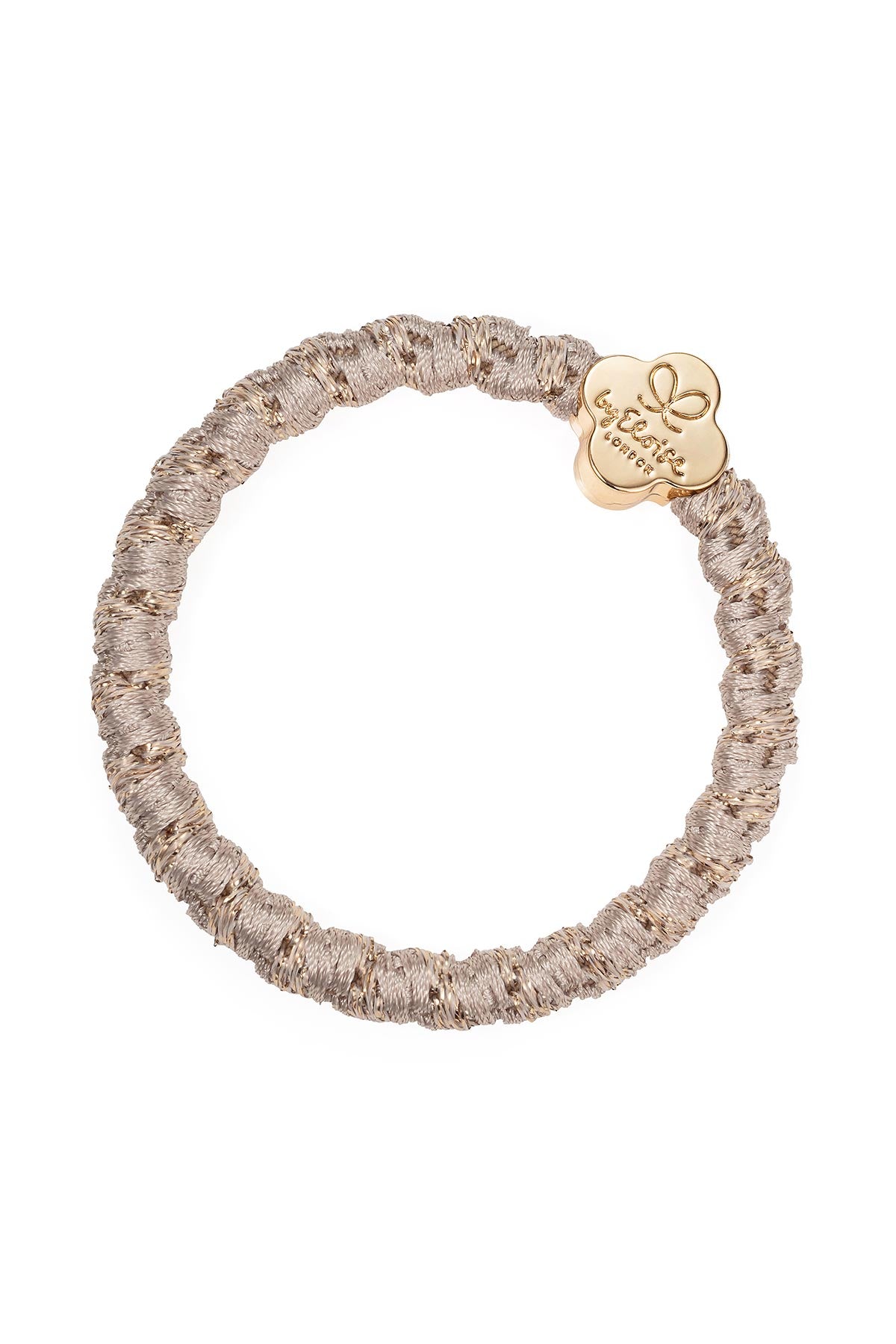 By Eloise Woven Gold Quatrefoil Hairband In Blonde
