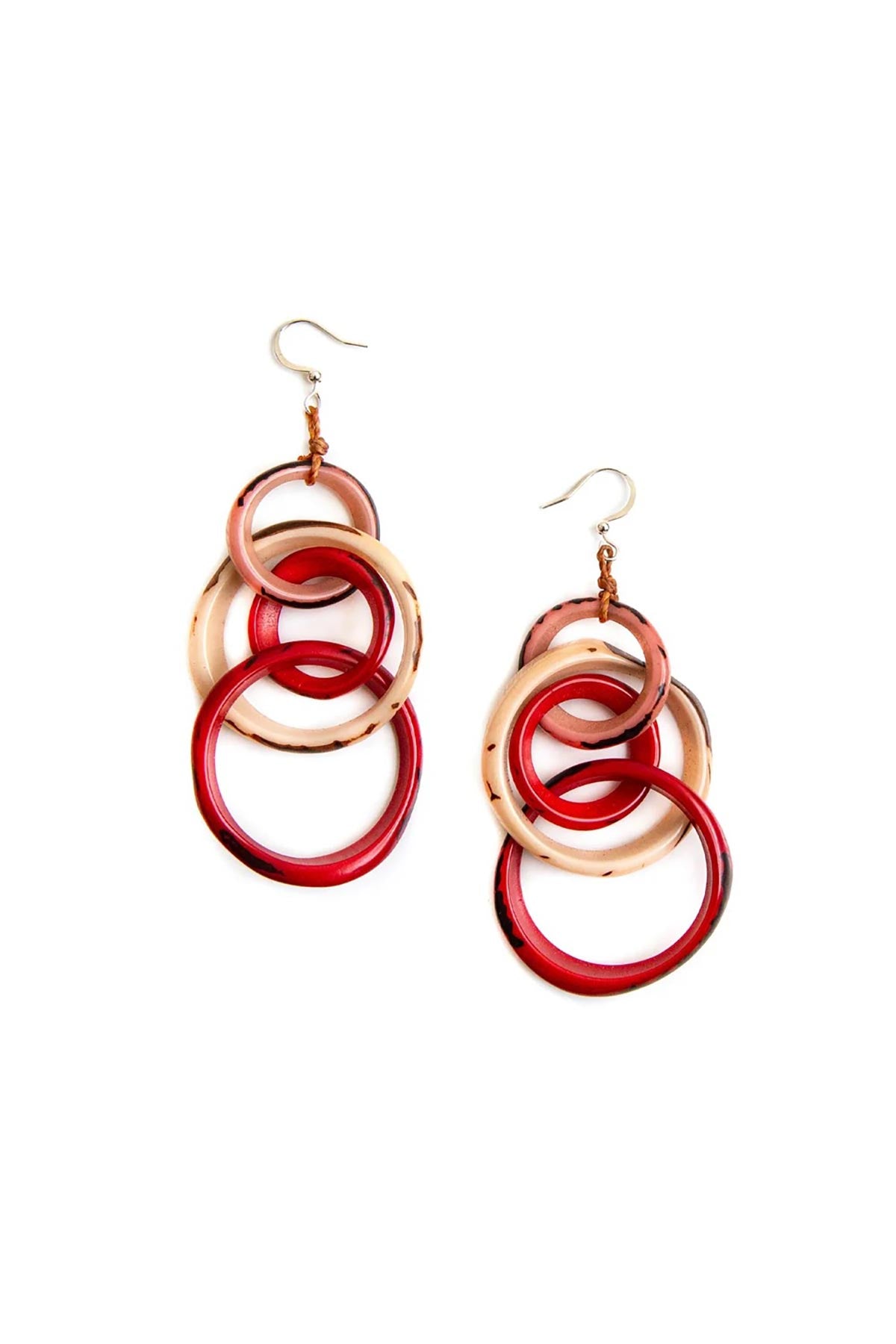 Tagua By Soraya Cedeño Yazmine Organic Tagua Earrings In Red