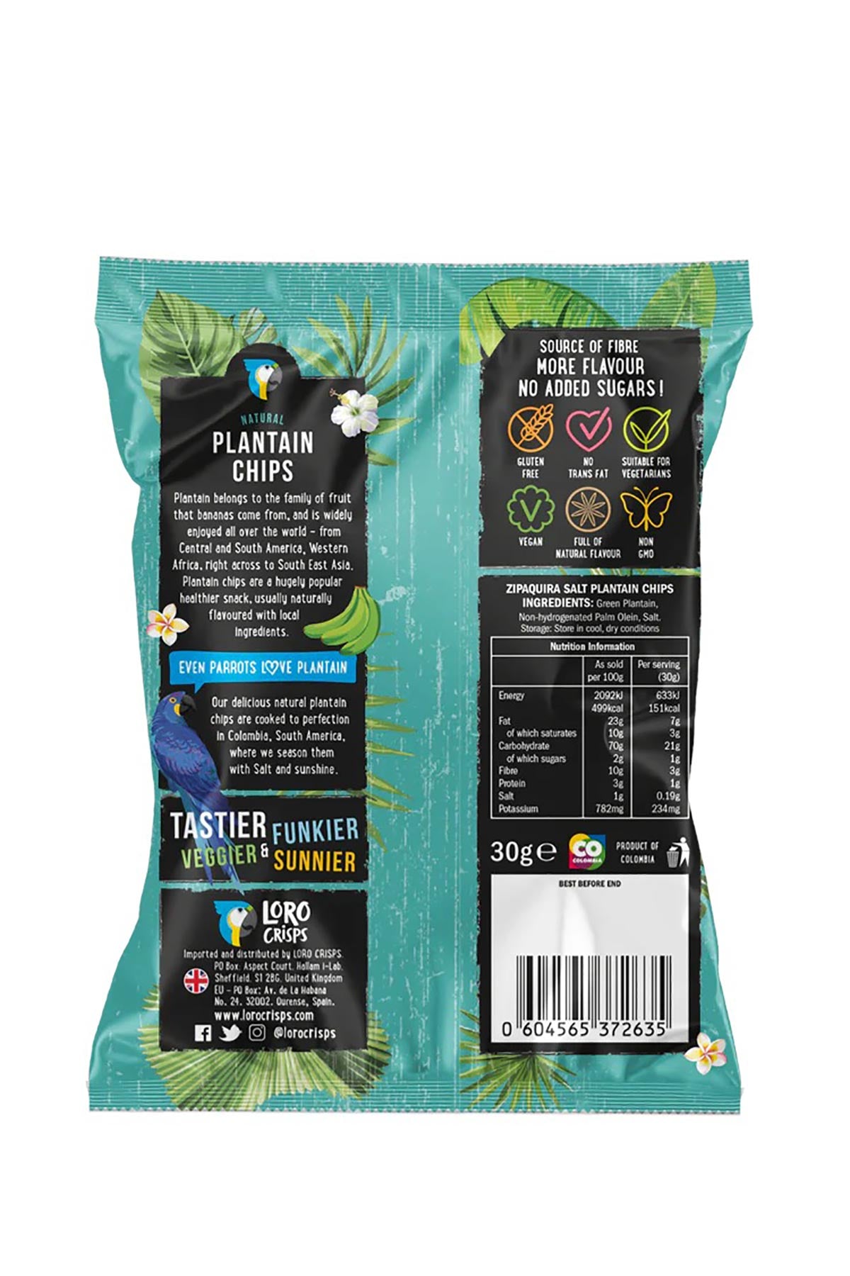 Loro Crisps Zipaquira Salt Plantain Crisps