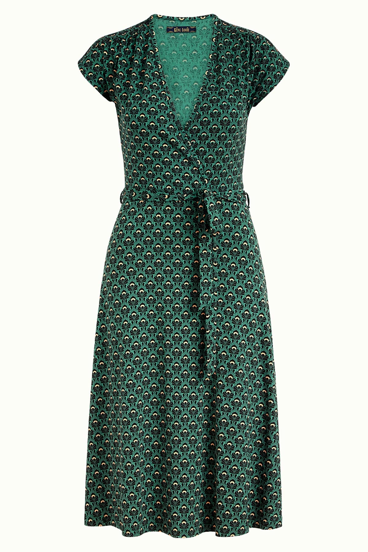 Abigail Dress La Ronda In Fir Green - King Louie