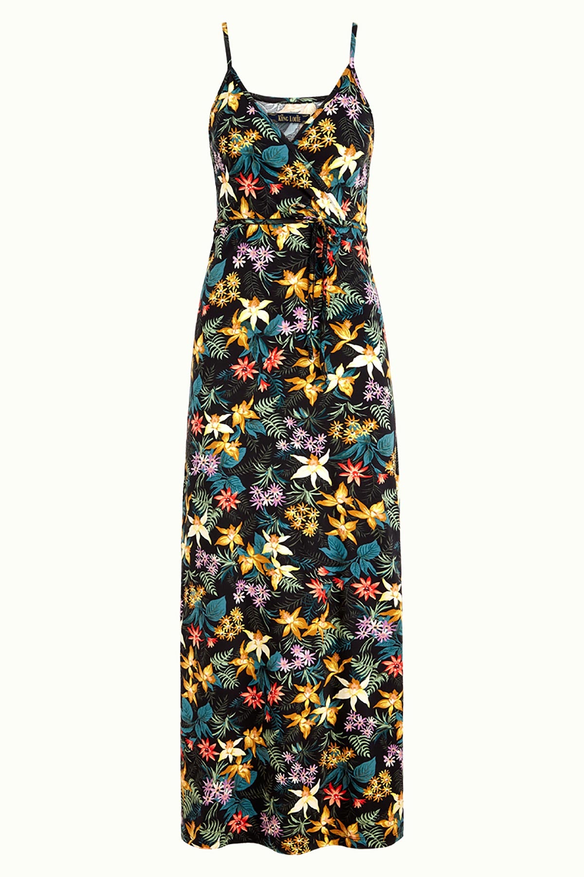 Kiki Maxi Dress Santa Lucia In Black - King Louie