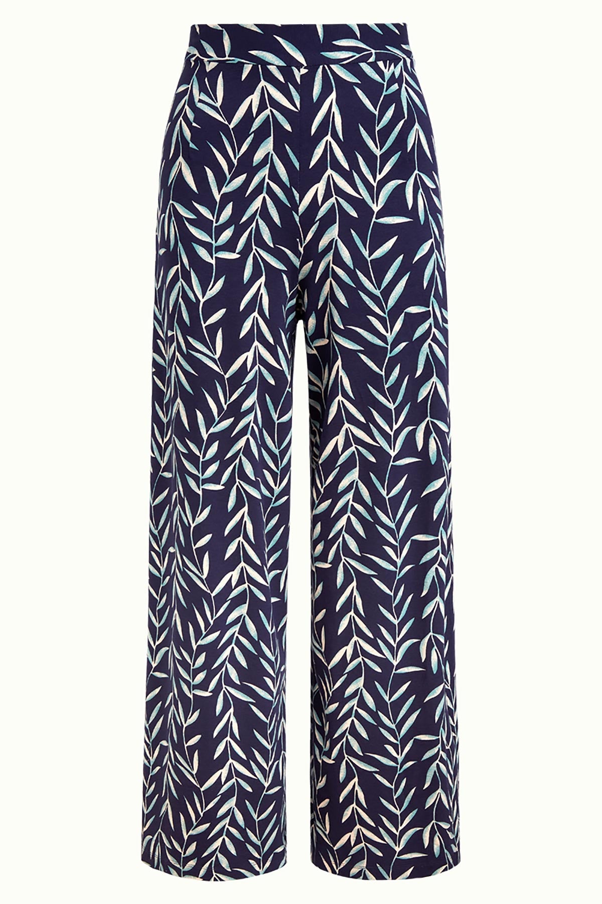 King Louie Flared Legs Palazzo Pants In Blue