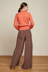 King Louie Palazzo Pants Hotspot In Beaujolais Red