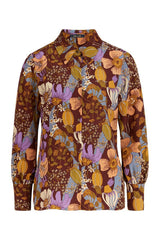 King Louie Winona Blouse Nifty In Rum Brown