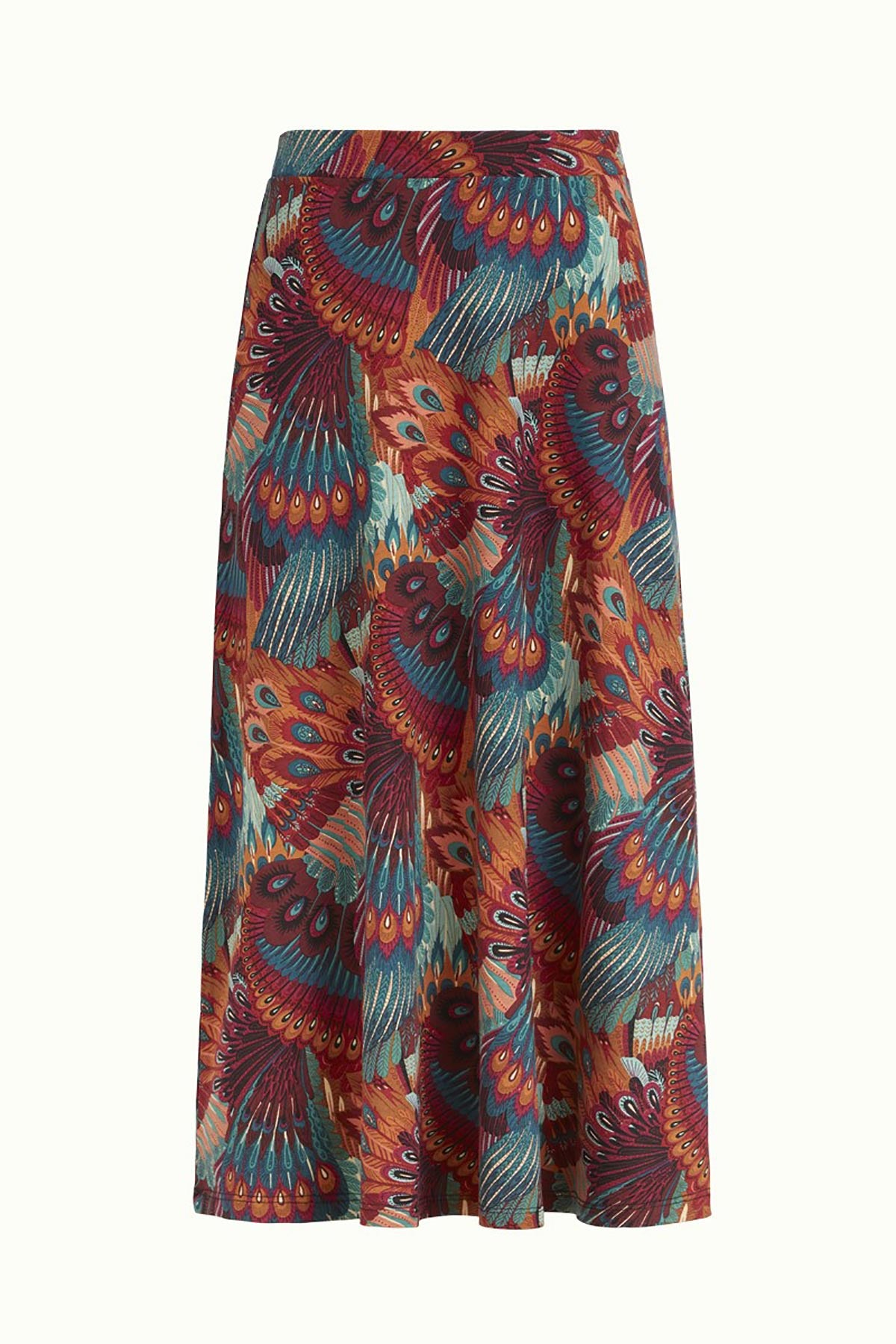 King Louie Juno Midi Skirt Sashay In Truffle Red