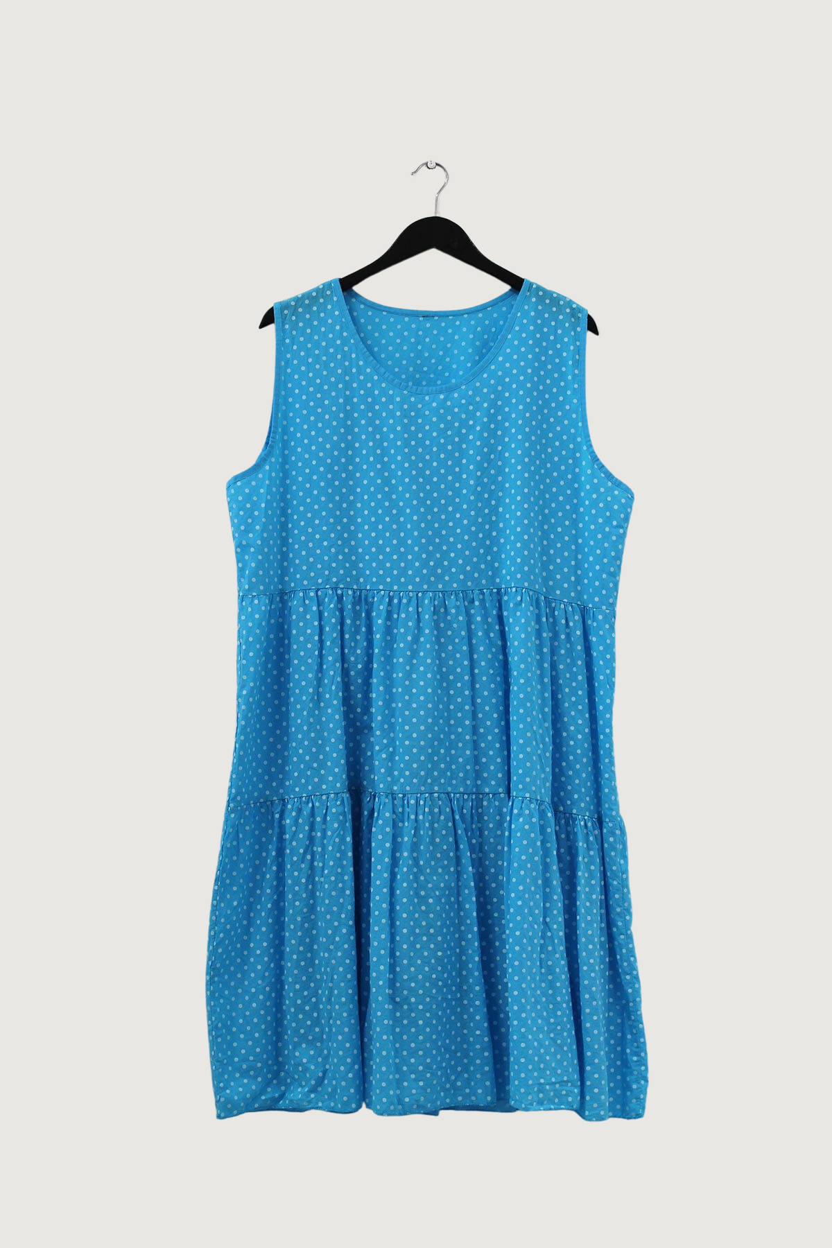 Sleeveless Tiered Cotton Dress