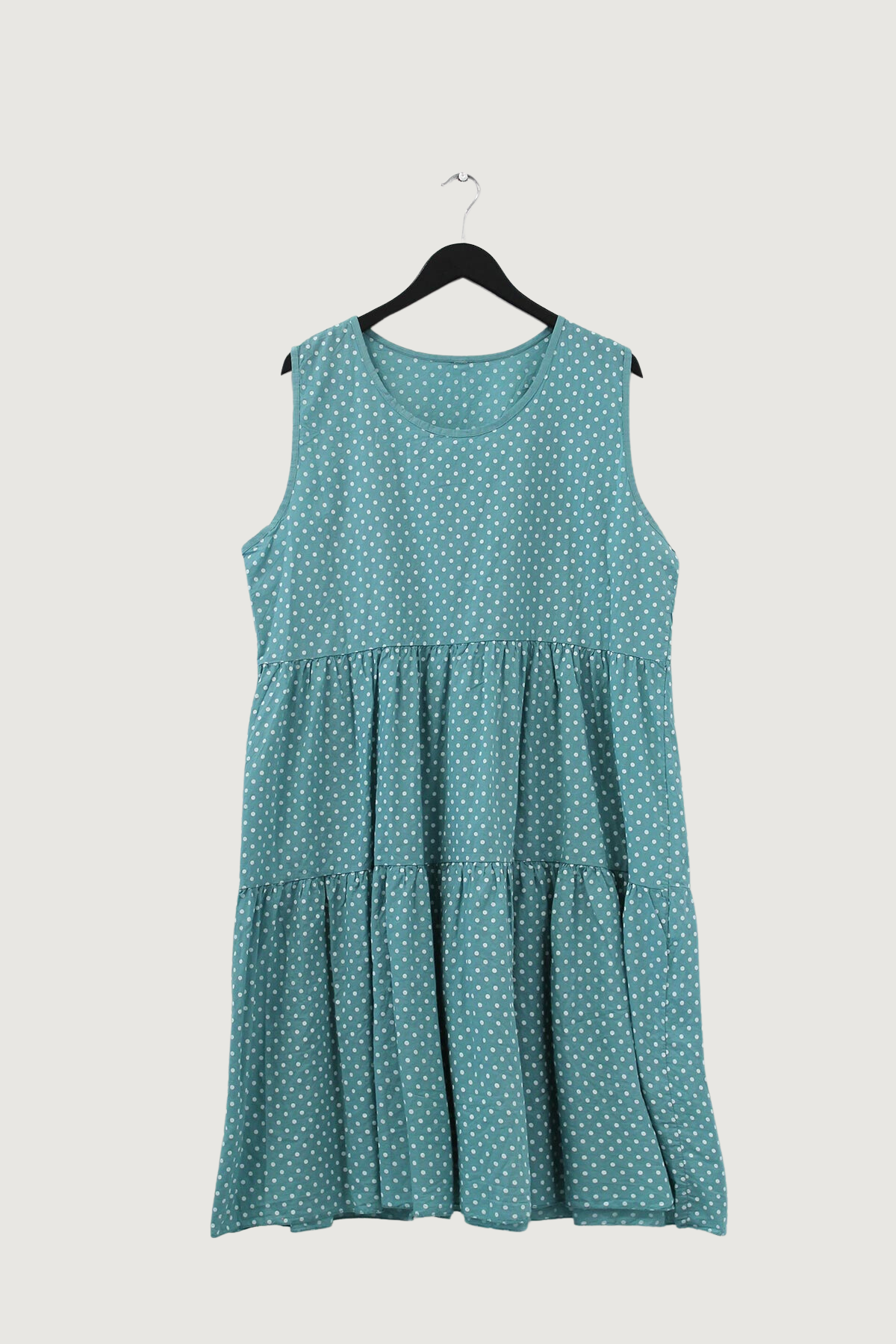 Sleeveless Tiered Cotton Dress