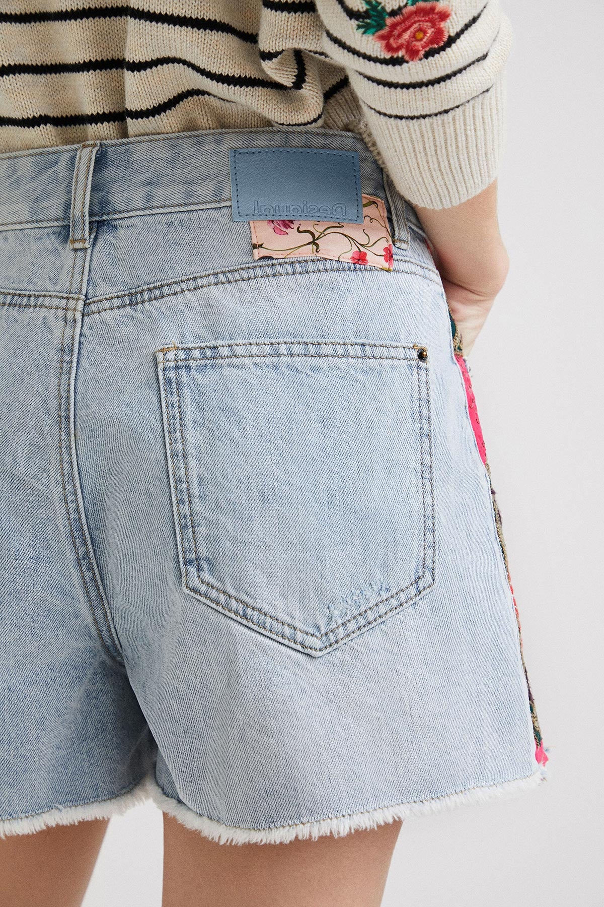 Desigual Patchwork Denim Shorts