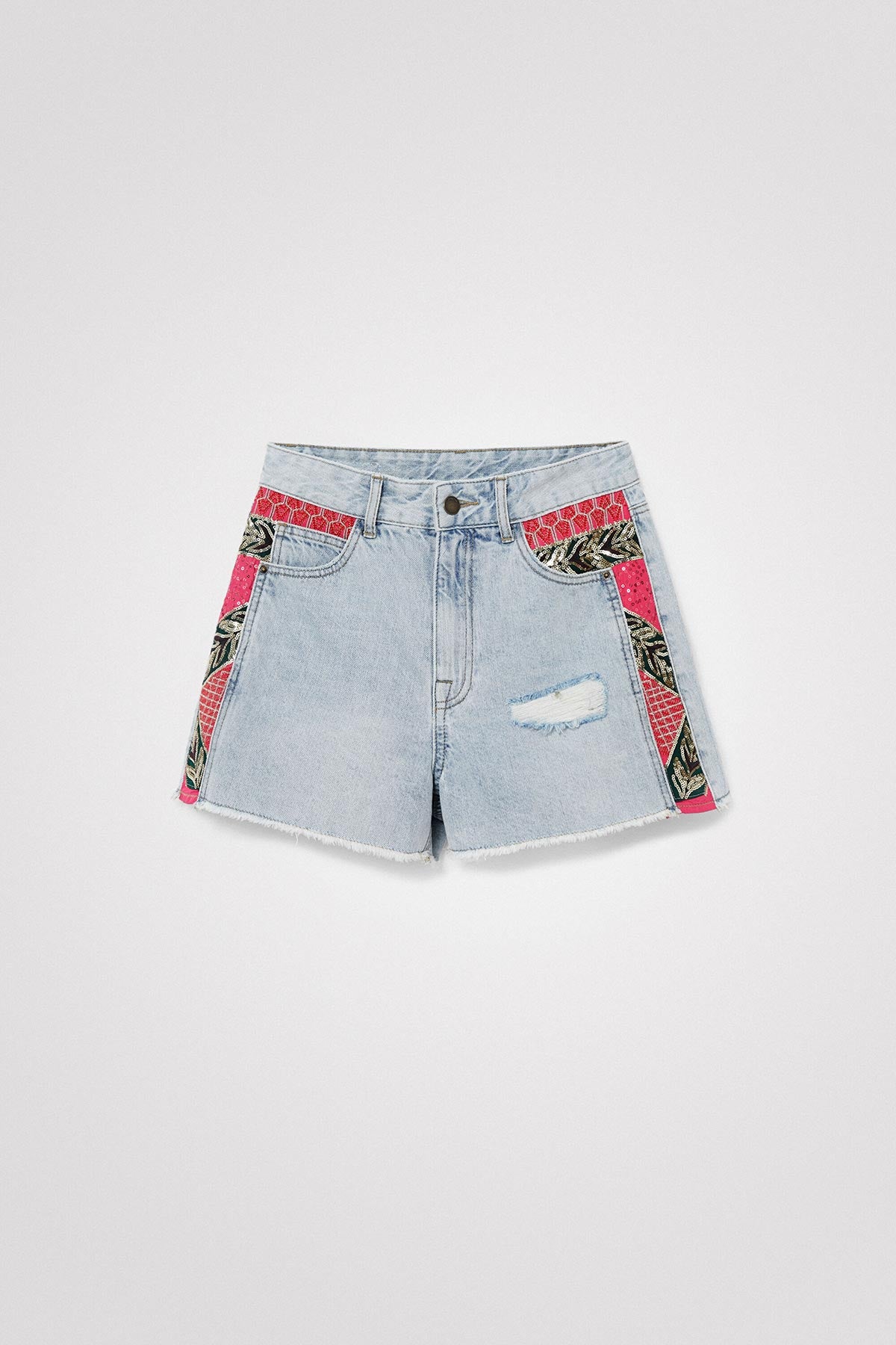 Desigual Patchwork Denim Shorts