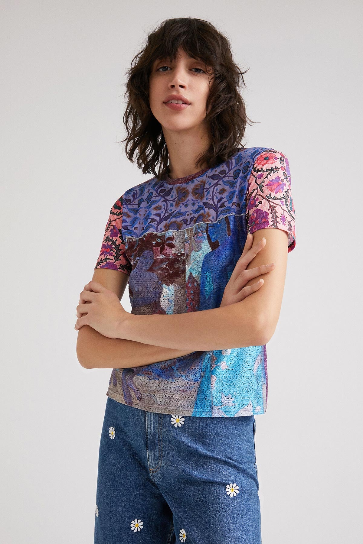 Desigual Polynesia Patchwork T-shirt