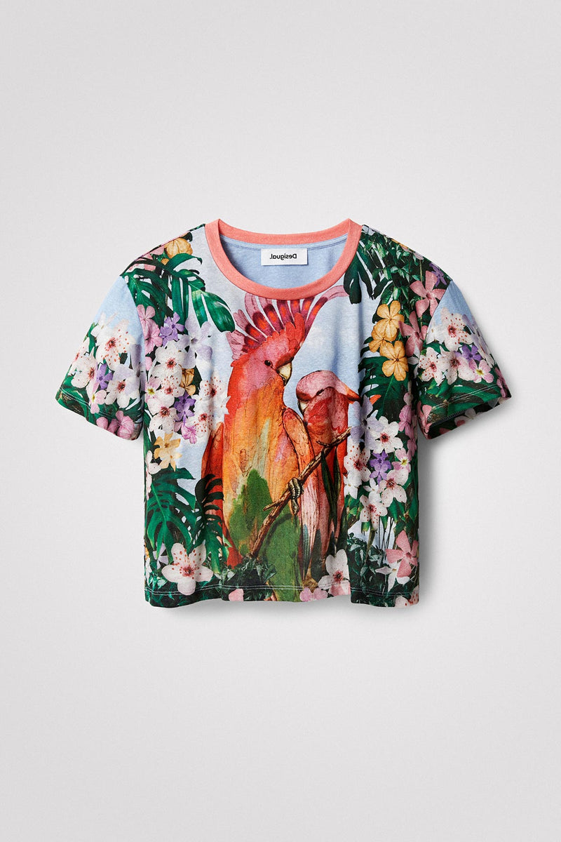 Desigual Tropical parrot T-shirt