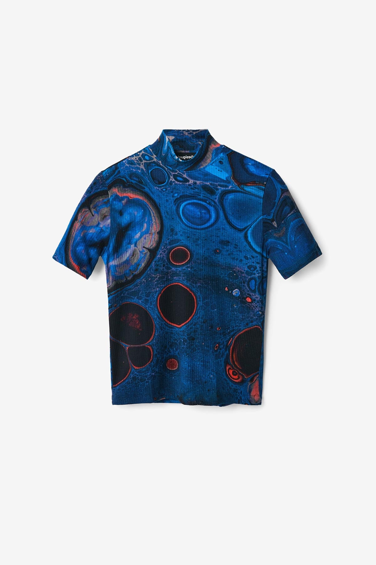 Desigual Print Arty T-shirt In Marine