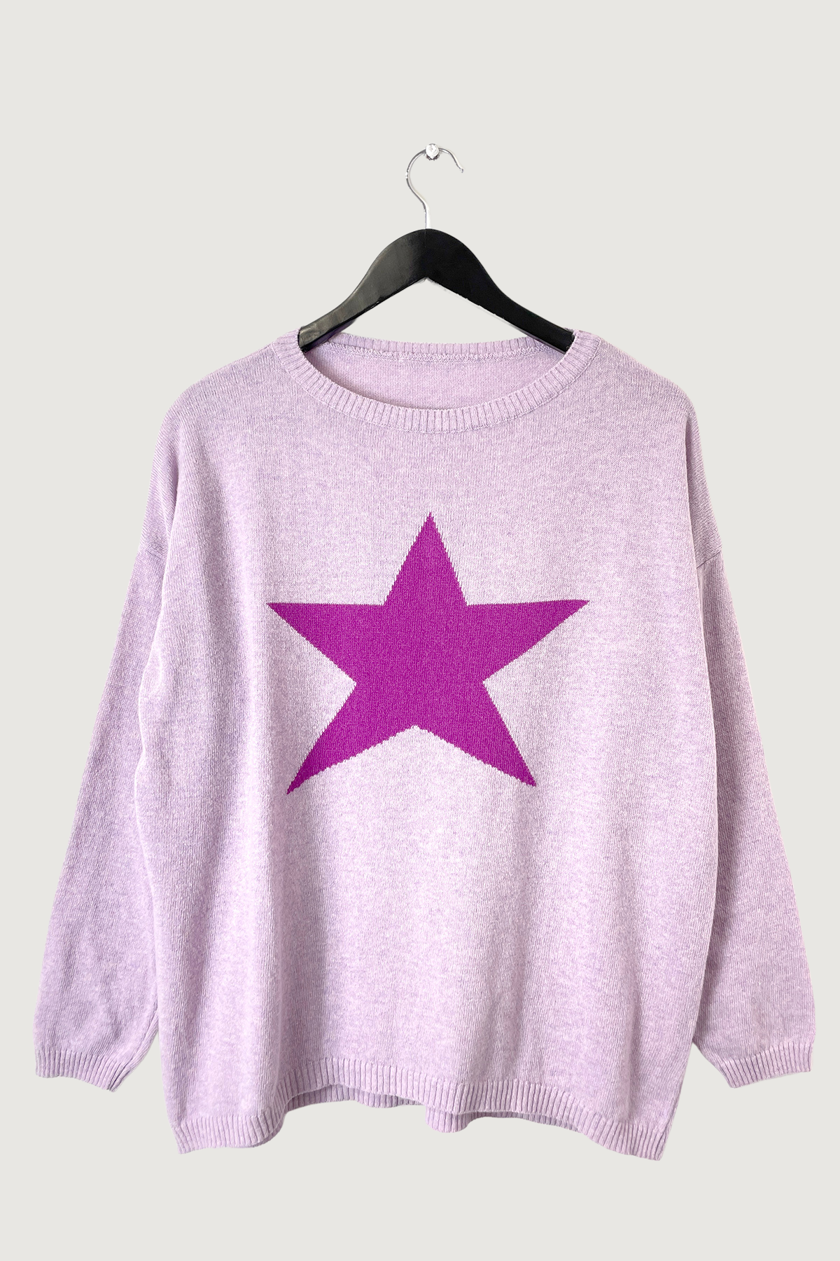 Mia Strada Star Cashmere Jumper In Lilac