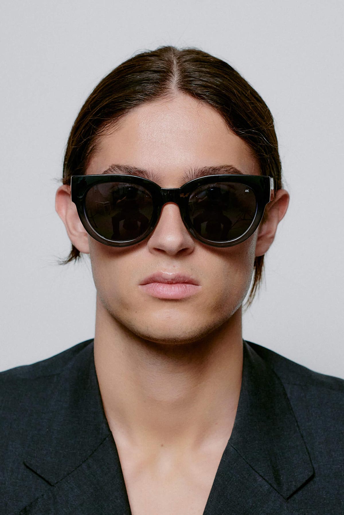 A Kjaerbede Lilly Sunglasses In Black Grey Transparent