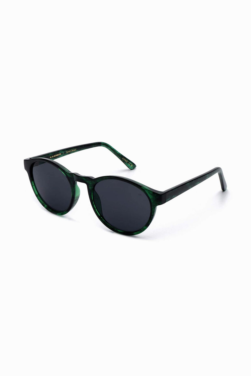 A Kjaerbede Marvin Sunglasses In Green Marble Transparent