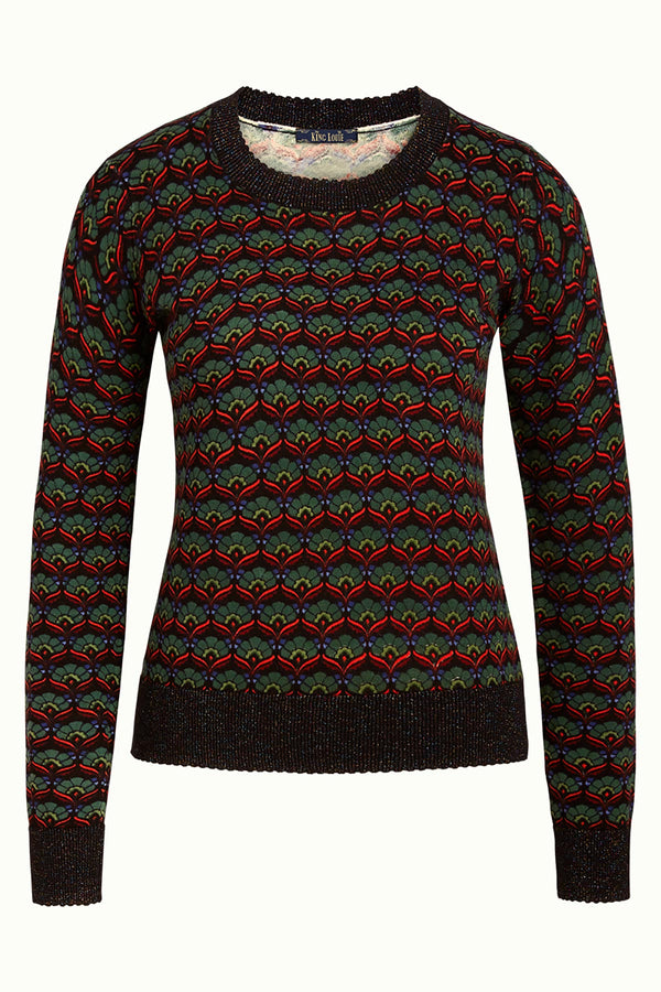Agnes Long Sleeve Cotton Knitted Black Top | Occasion Party Tops