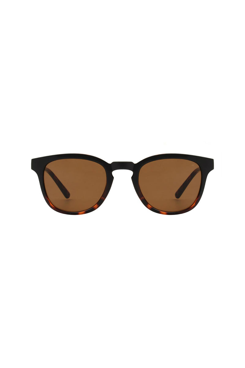 A Kjaerbede Bate Sunglasses In Black Demi Tortoise