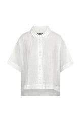 Komodo Kimono Linen Shirt In Off White