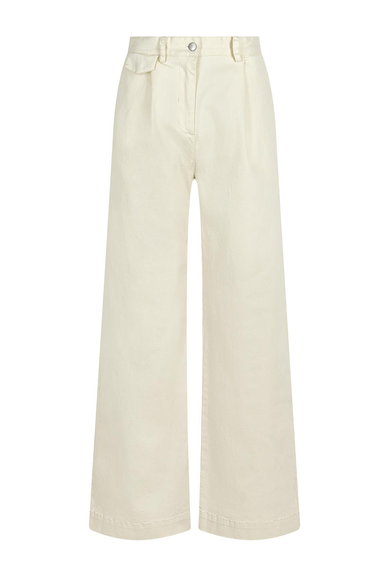 Komodo Tiger Organic Cotton Trousers In Off White