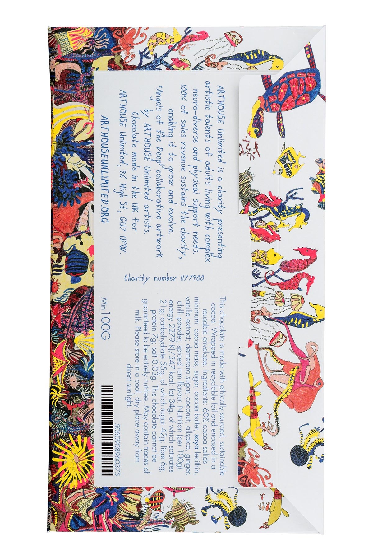 Arthouse Unlimited Angels Of The Deep Dark Chocolate with Spiced Rum, Chilli & Caribbean Crunch
