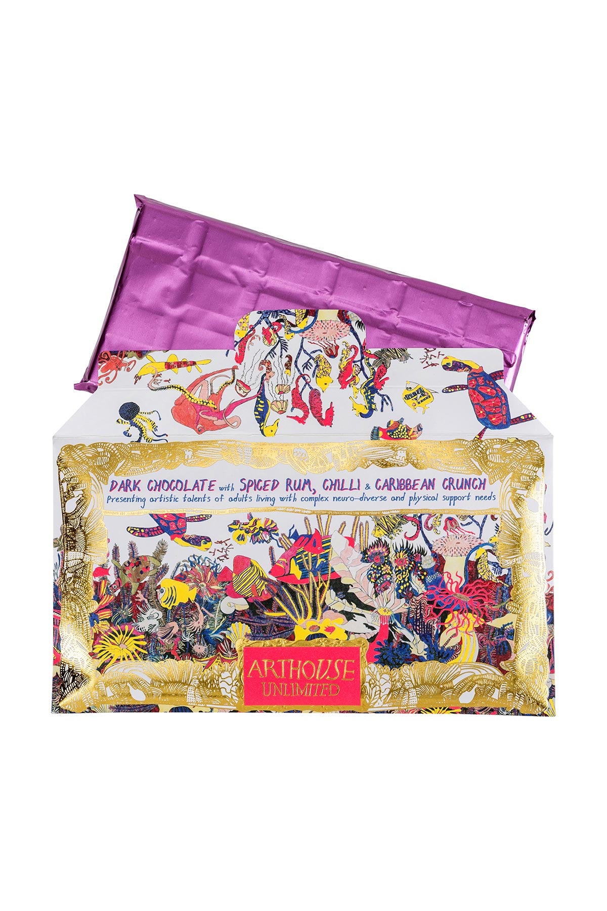 Arthouse Unlimited Angels Of The Deep Dark Chocolate with Spiced Rum, Chilli & Caribbean Crunch
