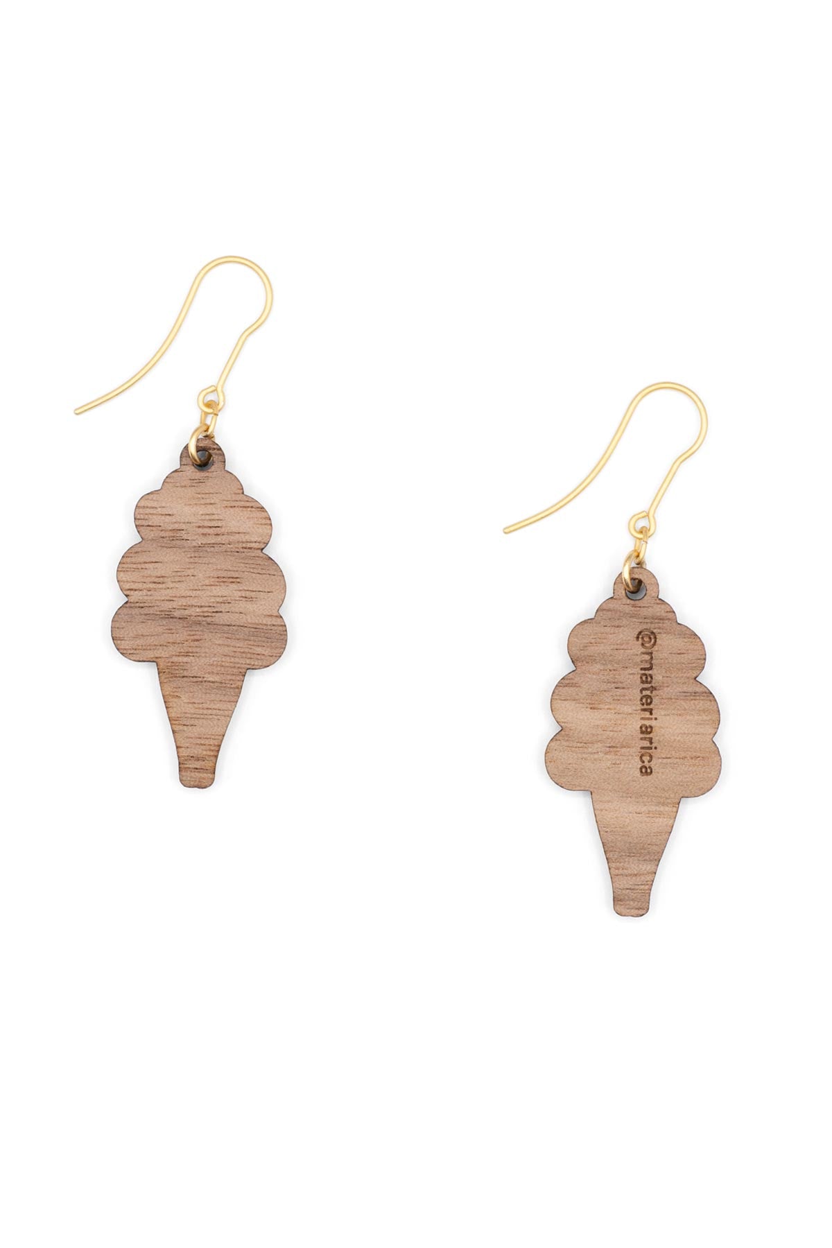 Blue Zodiac Cancer Drop Hook Wooden Earrings Materia Rica