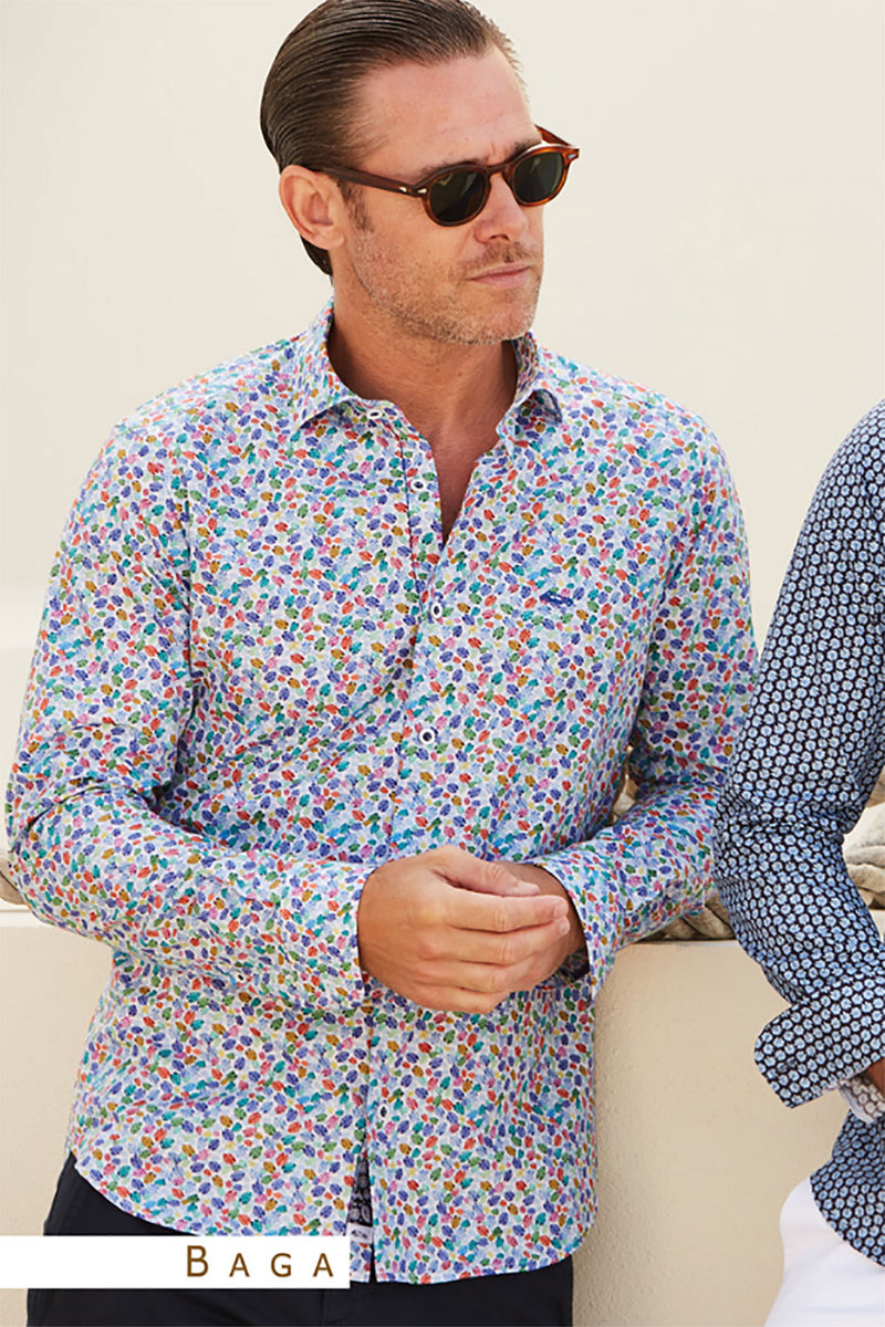 Dario Beltran Multicolour Monstera Long Sleeve Cotton Shirt