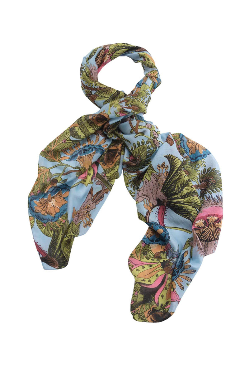 One Hundred Stars Eccentric Blooms Sky Scarf