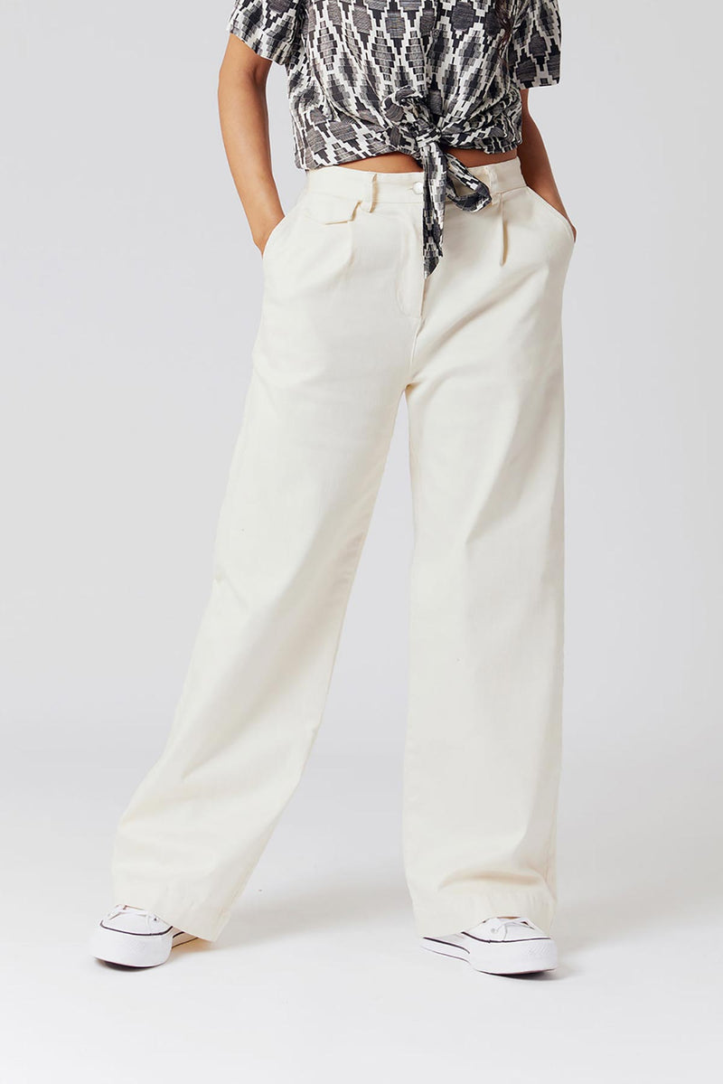 Komodo Tiger Organic Cotton Trousers In Off White