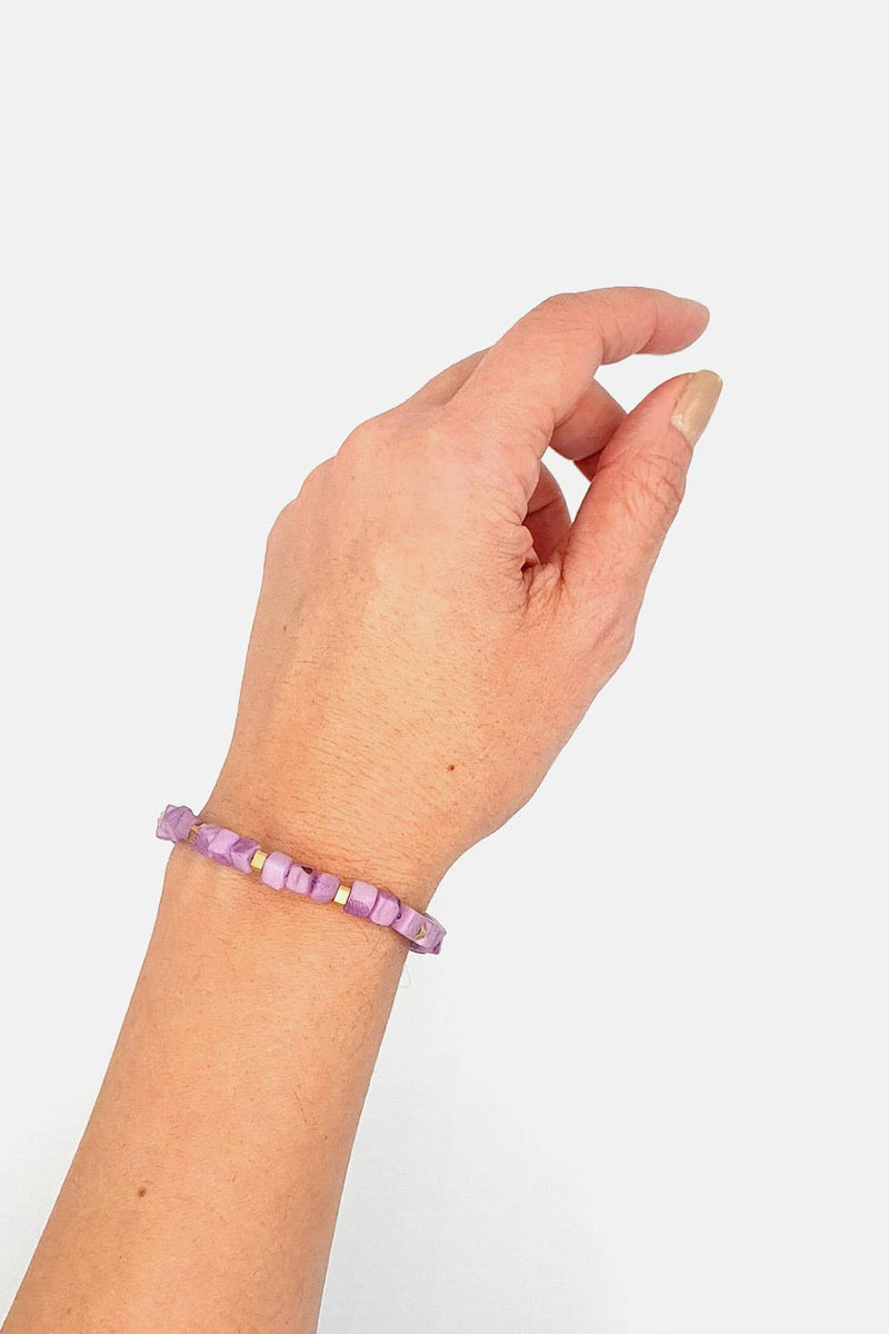 Pretty Pink Eco-Jewellery Lavender Friendship Tagua Bracelet