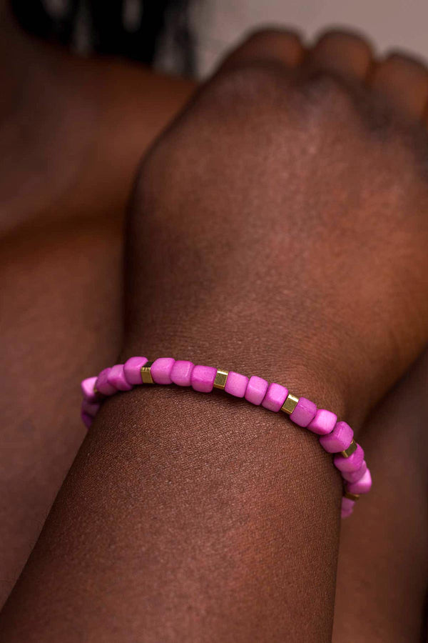 Pink Friendship Tagua Bracelet