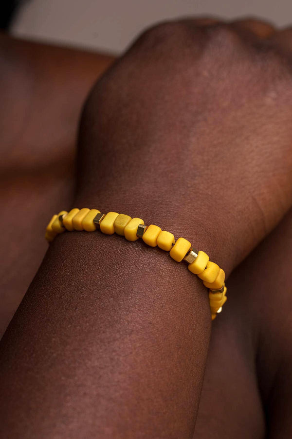 Yellow Friendship Tagua Bracelet
